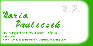 maria paulicsek business card